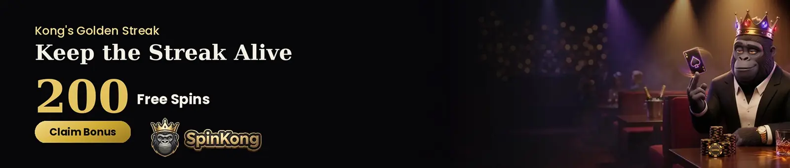 SpinKong Casino welcome bonus