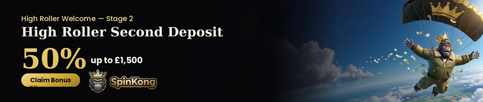 casino spin kong high roller welcome offer