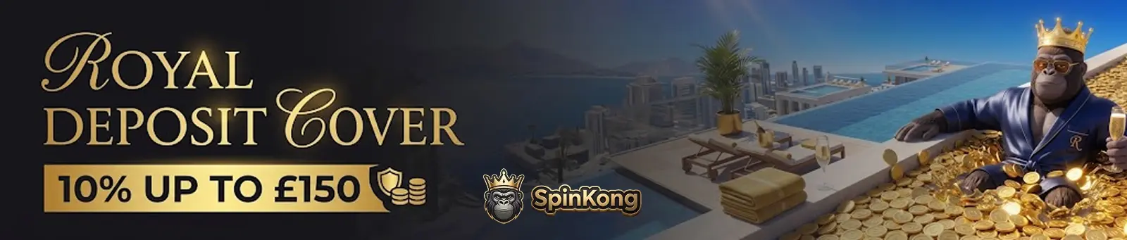 spinkong King Gorilla mascot with crown